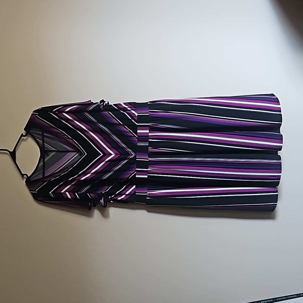 Lane Bryant v-neck fit and flare dress